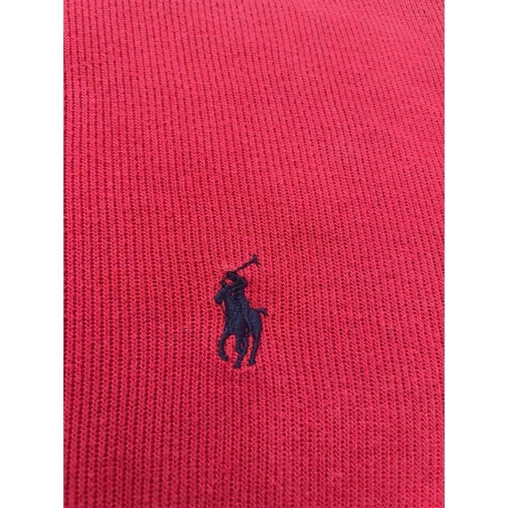Polo Ralph Lauren Estate Rib Quarter Zip Mock Neck Pullover Sweater Med Red - Picture 5 of 12